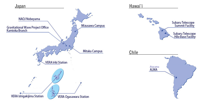 map of Campus and Observatories